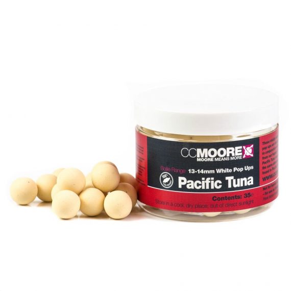 90129 2 570x570 - CC Moore Pacific Tuna - Plavajúce boilie biele 13/14mm 35ks